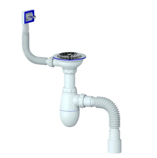 Сифон Unicorn В425Р прямоугольный перелив