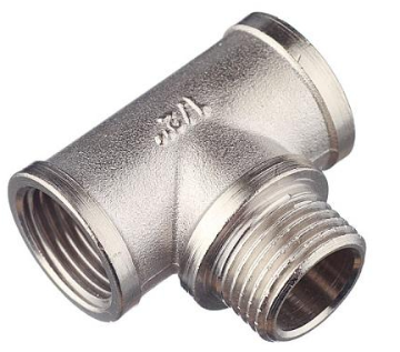 Тройник 1/2 нар/внут/нар латунь