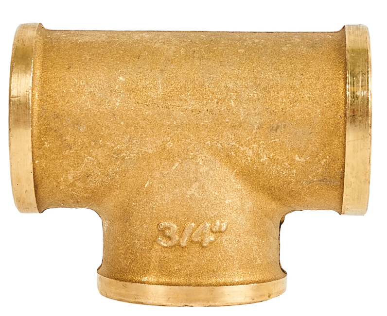 Тройник переходной 3/4х1/2х3/4 внут/внут/внут латунь