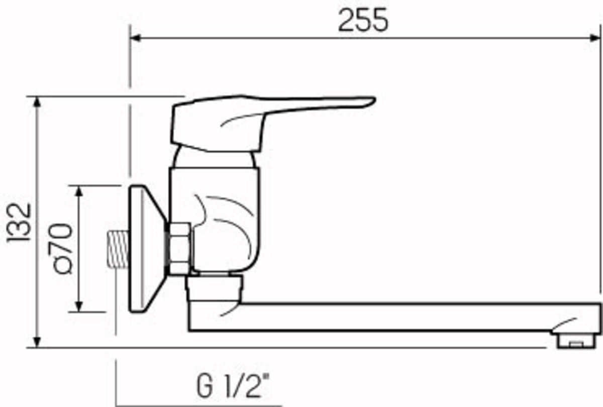Смеситель для кухни SL 55-005 Д40