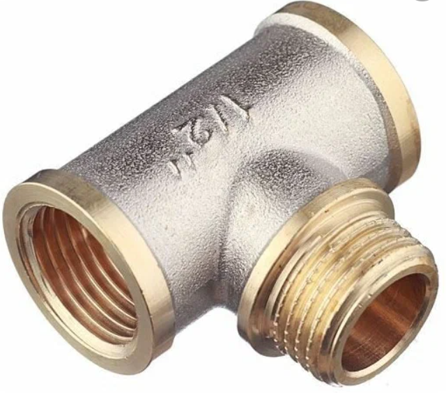 Тройник 1/2 внут/нар/нар латунь