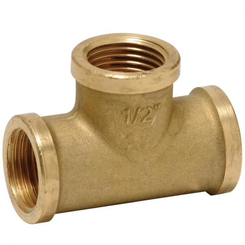 Тройник 1/2 внут/внут/внут латунь
