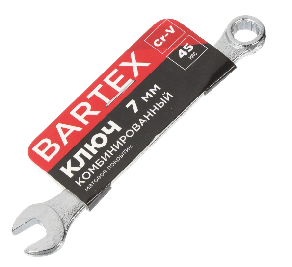 Ключ комбинированный Бартекс 7 мм сталь