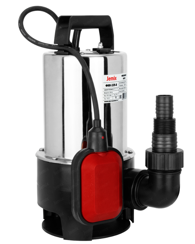 Насос фекальный JEMIX ФНН-175-7 подъем 7 метров 35 мм