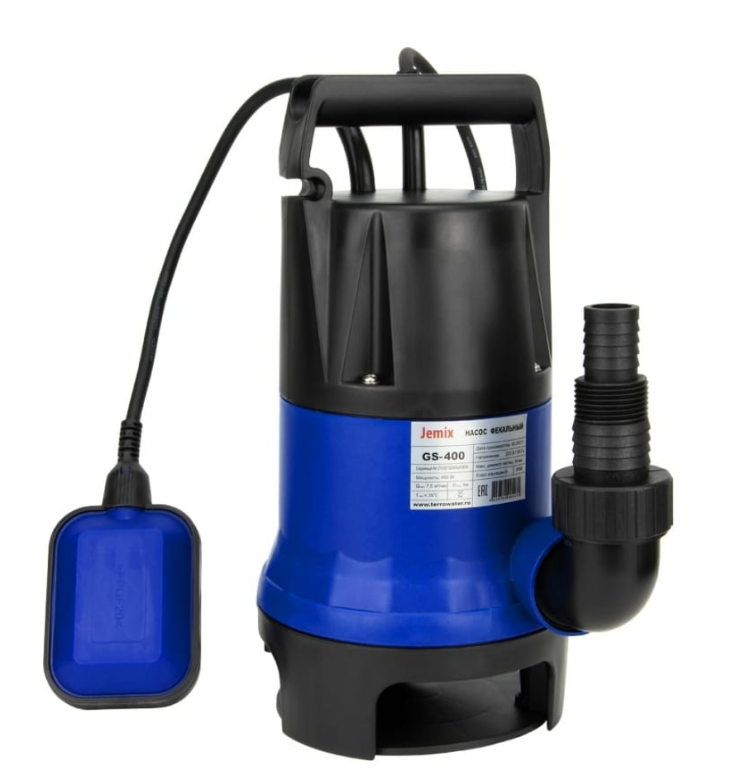Насос фекальный JEMIX ФН-125-5 подъем 5 метров 35 мм