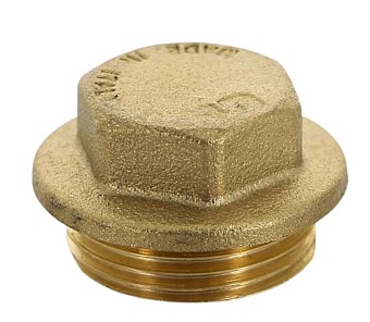 Заглушка 1 1/2 наружная латунь