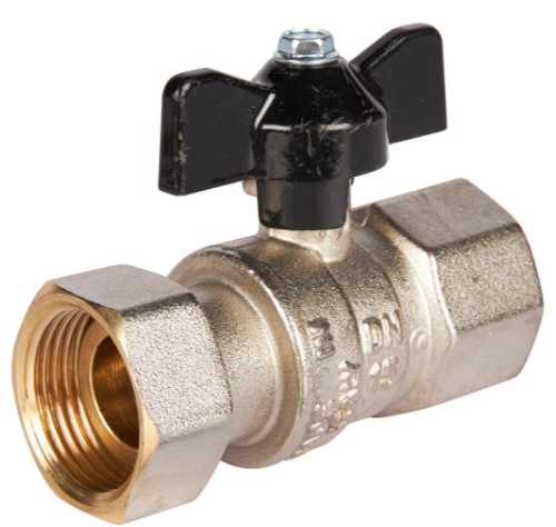 Кран 3/4 внут/нар STOUT бабочка латунь