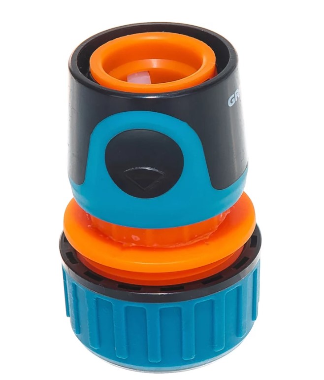 Быстросъем GRINDA TC-34A 3/4 с аквастопом ударопрочный пластик