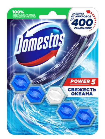 Подвеска для унитаза Domestos сила океана 55 г