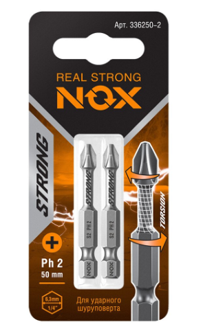 Набор бит Nox Strong torsion Ph2 50мм 2 шт