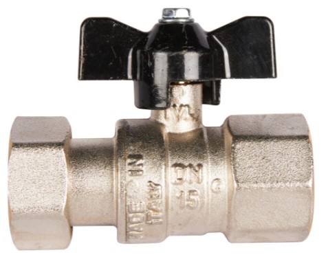 Кран 3/4 внут/нар STOUT бабочка латунь