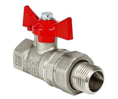 Кран 1 внут./нар с американкой б-ка VALFLEX никель