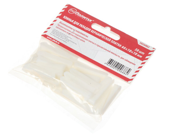 Клинья для плитки 44х10х10мм 50 шт (3026002)