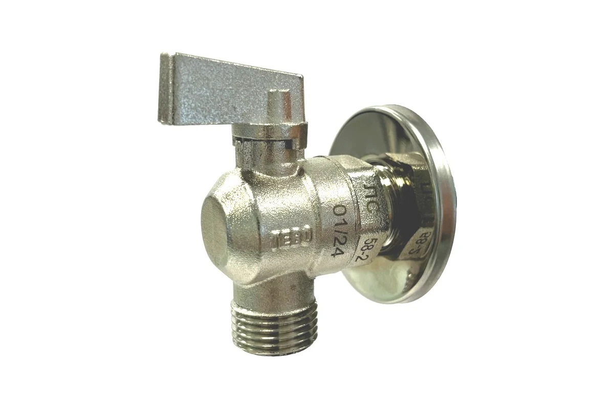 Кран ТЕБО угловой 1/2" х 1/2" нар./нар