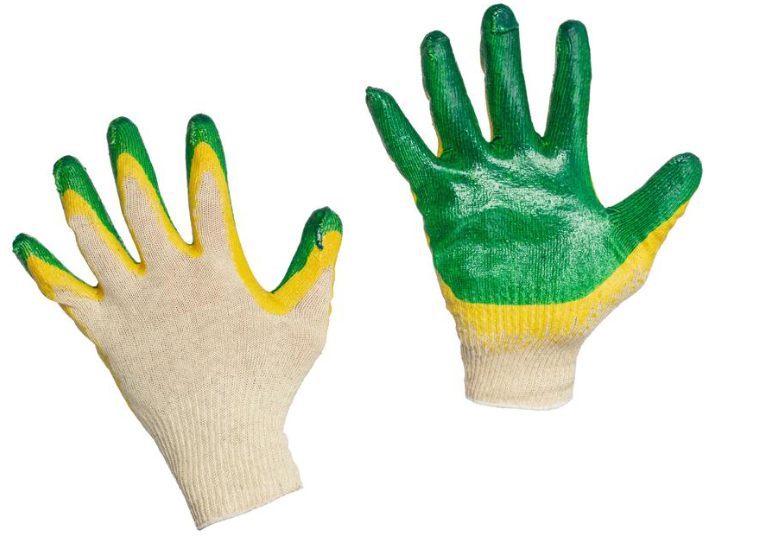 Перчатки Зеленые 2-ой облив Х.Б