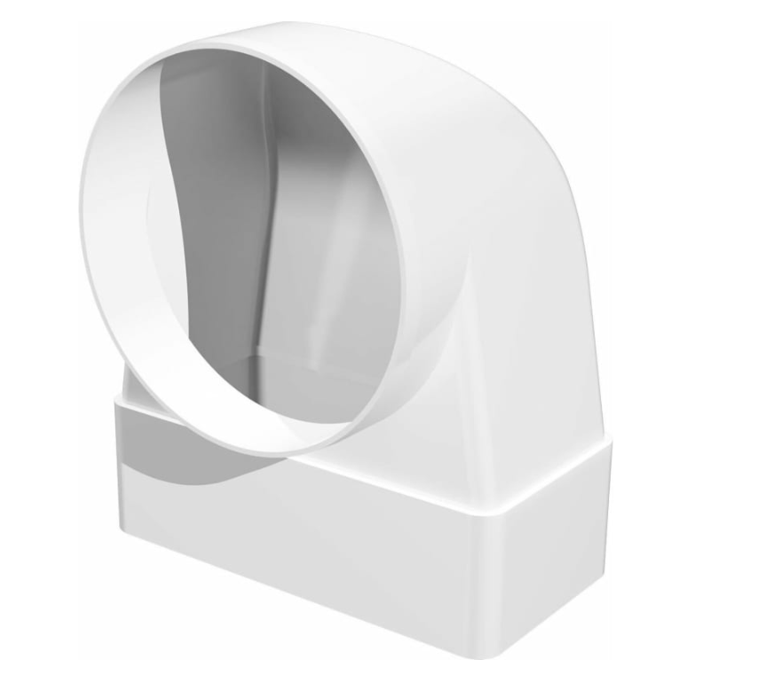 612СК10КП Переходник 60Х120 90 градусов D100 пластик