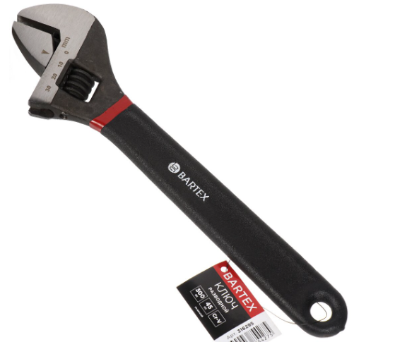 Ключ Разводной Bartex 300 мм ручка ПВХ
