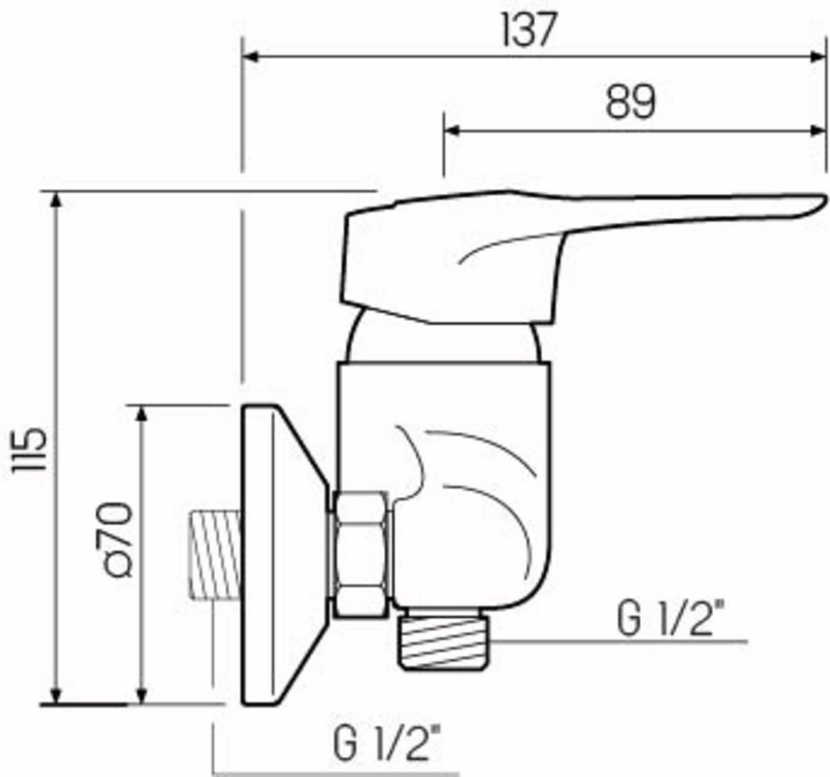 Смеситель для душа SL55-003 д40