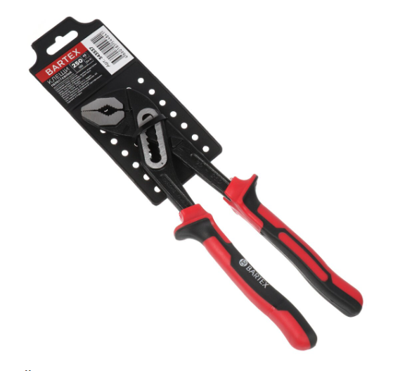 Клещи переставные полированные Бартекс 250 мм Cr-V двухкомпонентная