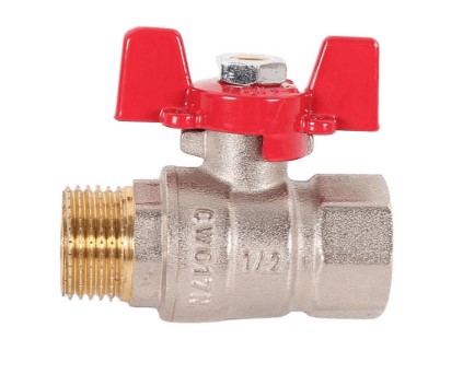 Кран 1/2" нар./нар. бабочка ROMMER для воды