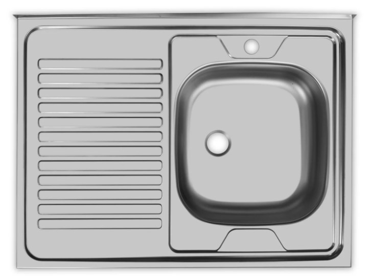 Мойка накладная 0.6мм 0,600х0,800 правая