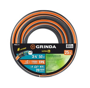 Шланг GRINDA PROLine ULTRA-6 50 метров (30 атм) пятислойный армированный