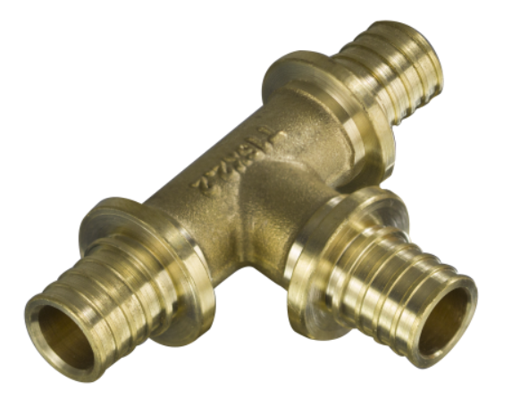 Тройник аксиальный 20х2.8 латунь