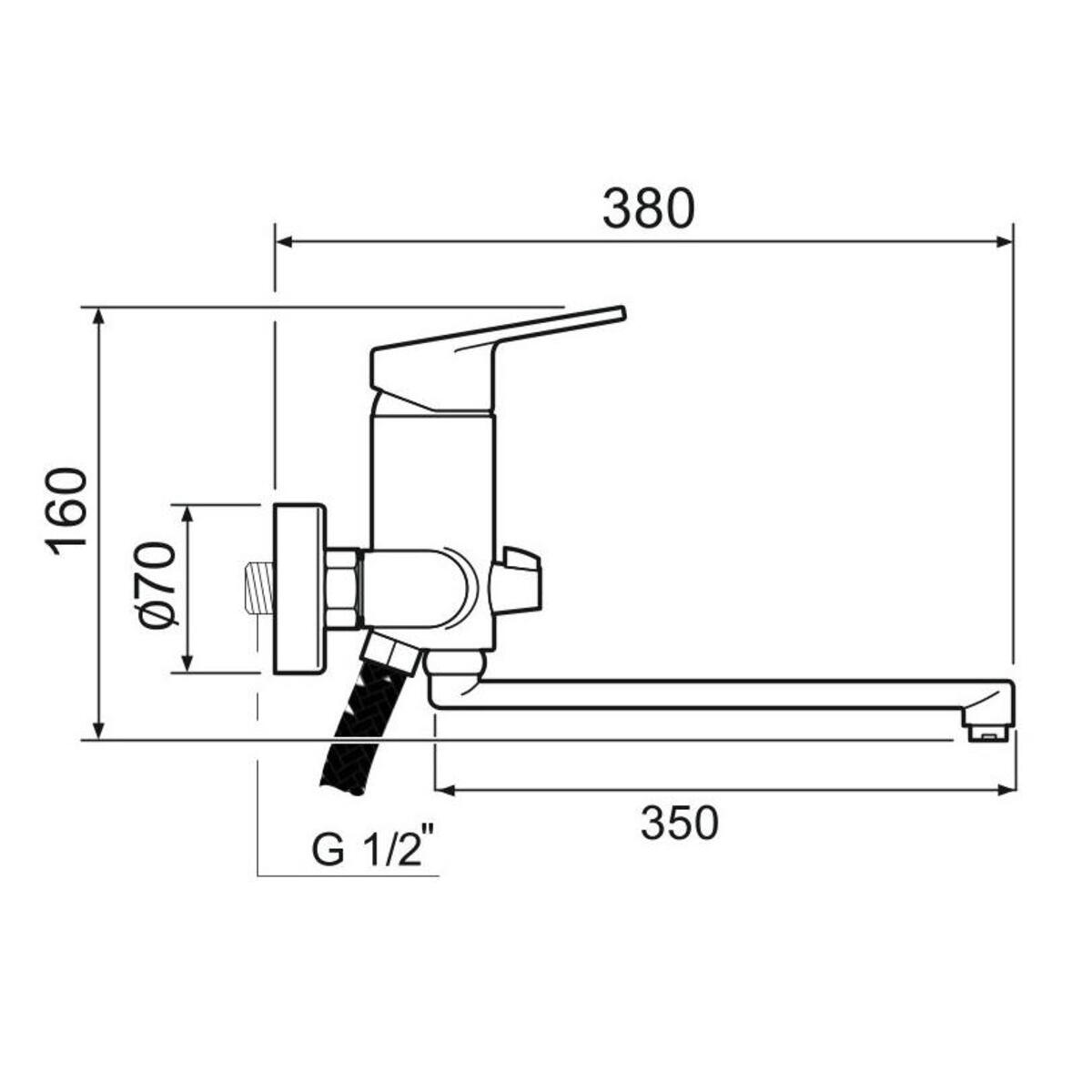Смеситель для ванны РМС SL 132-006E
