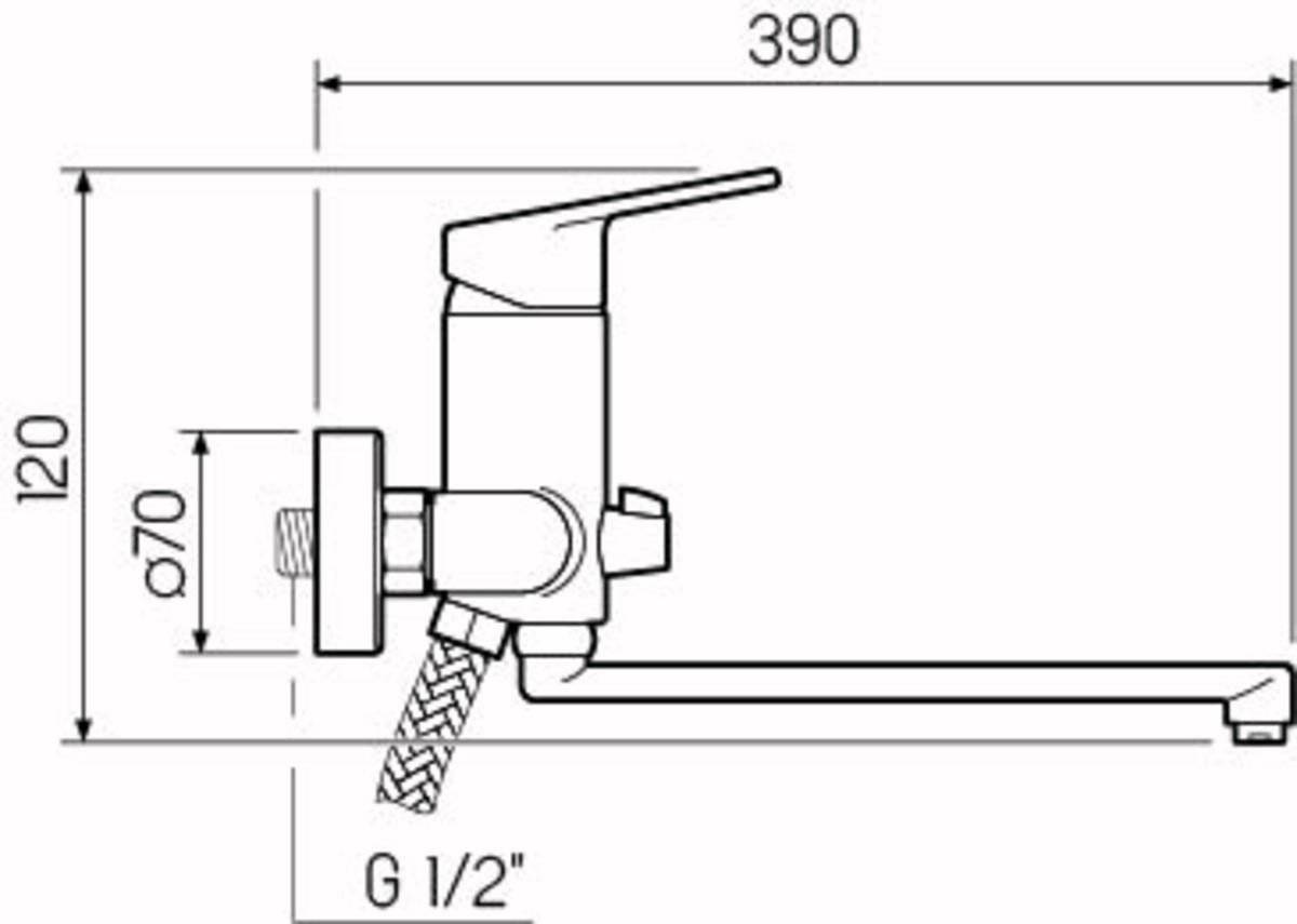 Смеситель для ванны SL 123-006Е РМС
