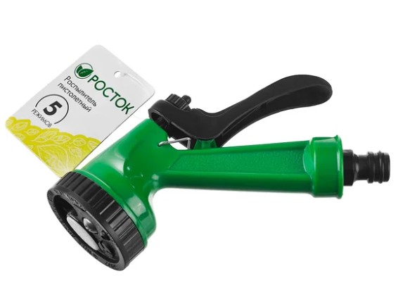 Пистолет поливочный РОСТОК ПР-5, 5 режимов курок сзади 427367