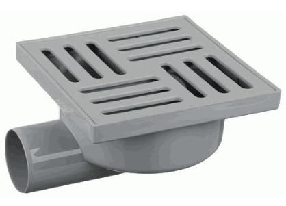 Трап горизонтальный д50 реш/пластик 150х150