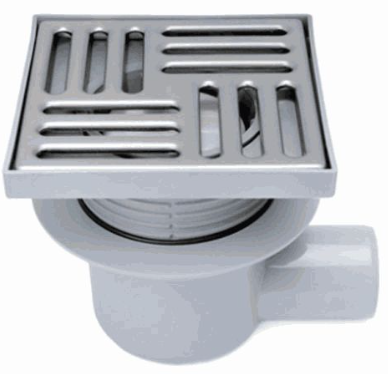 Трап горизонтальный д50 реш/нерж 150х150