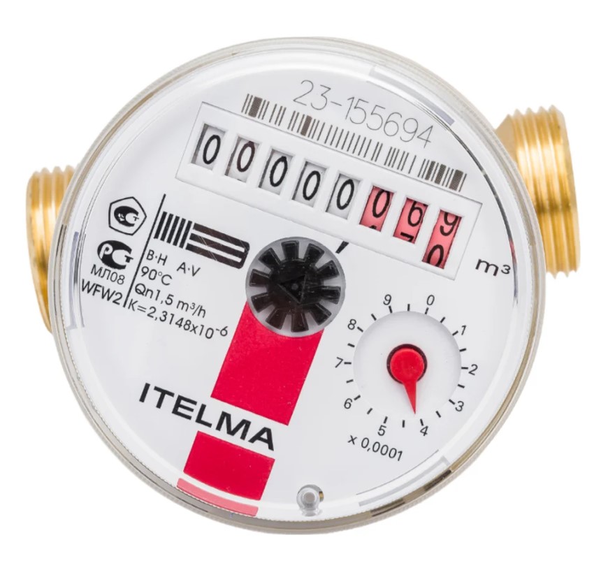 Счётчик 1/2 ИТЕЛМА для горячей воды WFW20