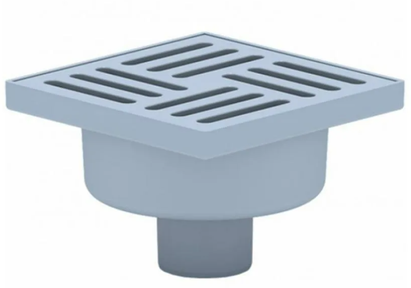 Трап вертикальный д50 реш/пластик 150х150