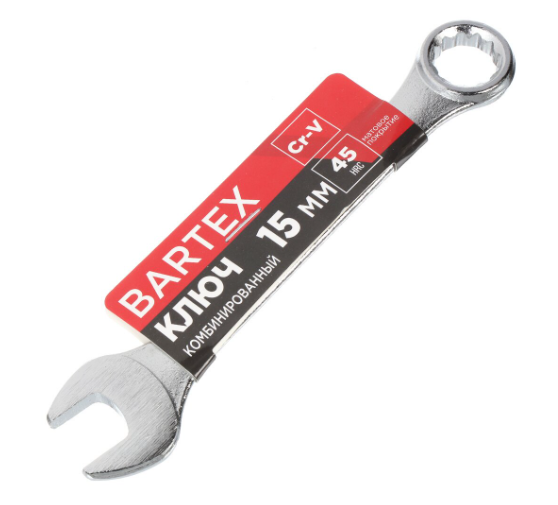 Ключ комбинированный Бартекс 15 мм сталь