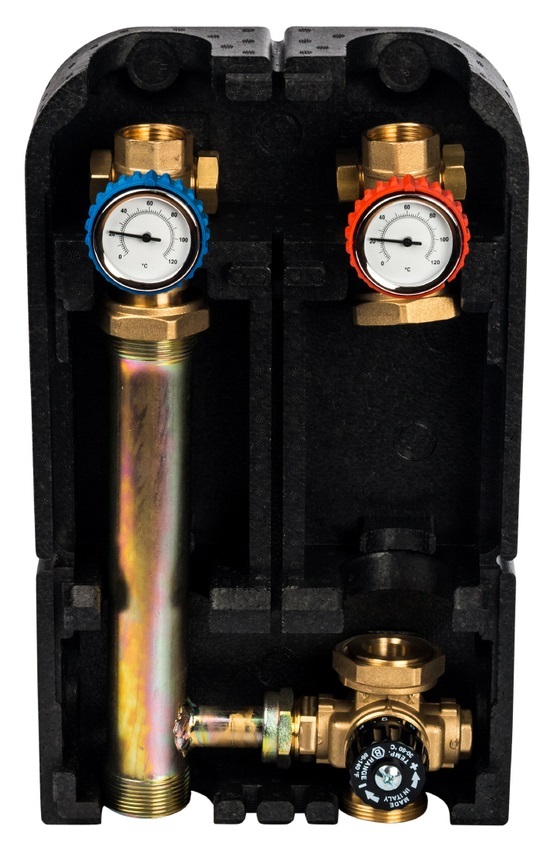 SDG-0002-002501 STOUT Насосная группа с термостатическим смесительным клапаном 1 без насоса