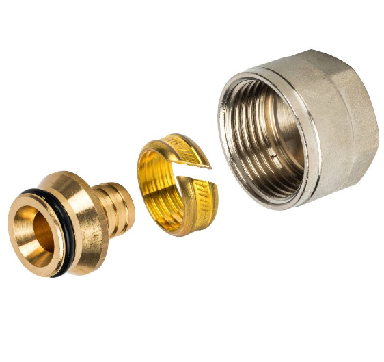 Фитинг компрессионный 16х2,2х3/4 евроконус для сшитого полиэтилена Stout