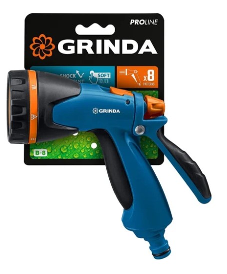 Пистолет поливочный НАБОР GRINDA В-812 8 режимов 429114