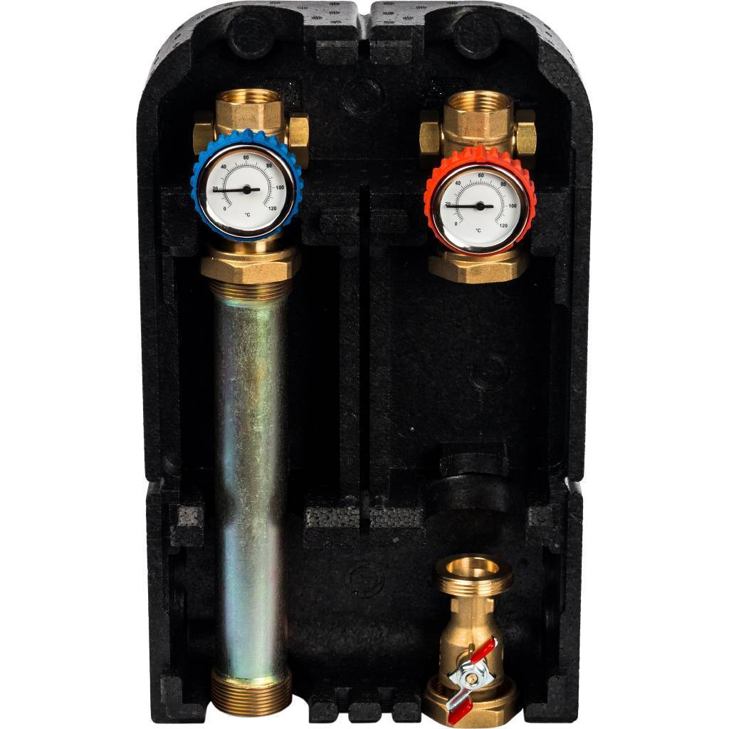 Насосная группа с прямым контуром 1 без насоса в теплоизоляции SDG-0001-002501 STOUT