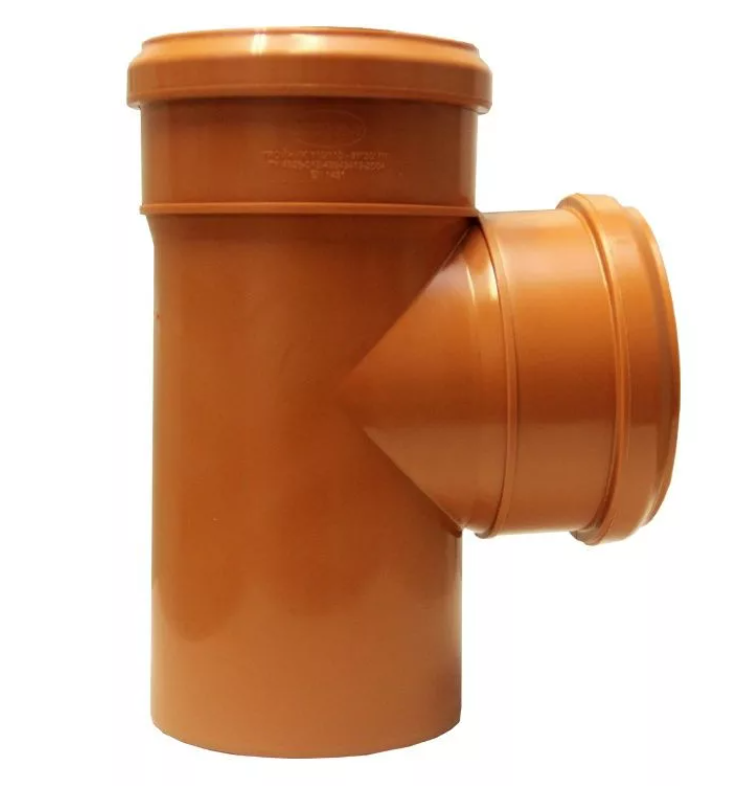 ПВХ Тройник 110х90 Рыжий