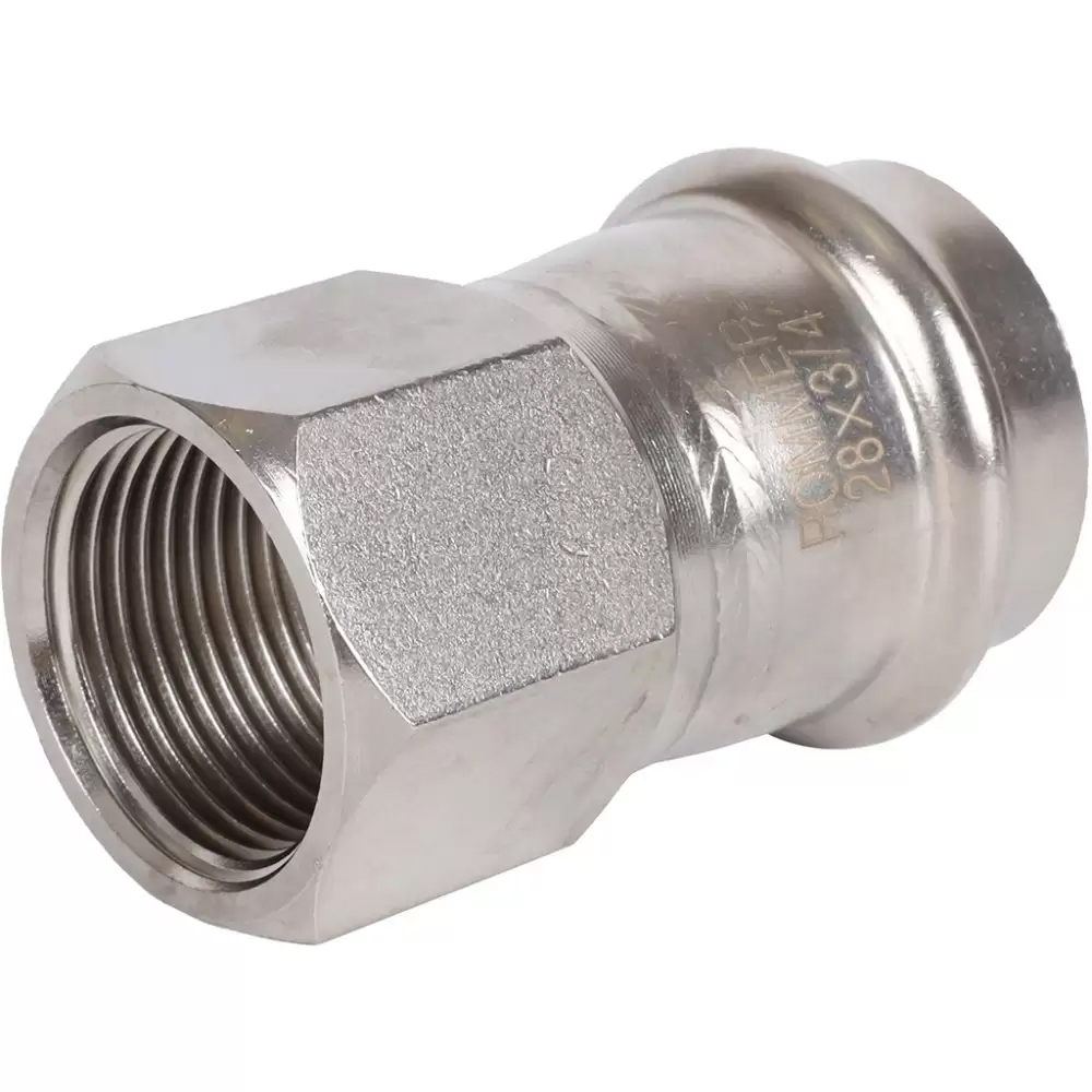 Переходник ВПр-ВР 28х3/4 из нержавеющей стали