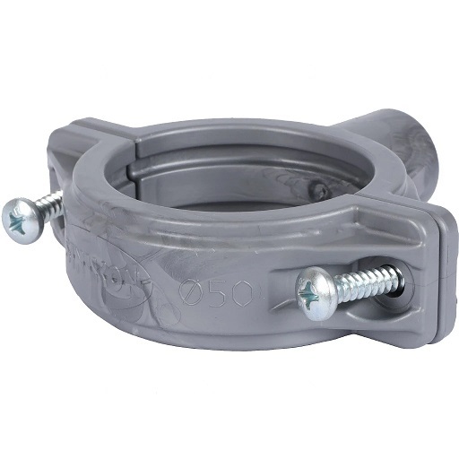 ПВХ Хомут серый со шпилькой д 50 Sinikon