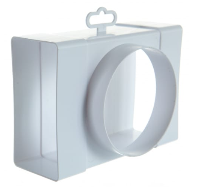 612ТФ10П Тройник D100 с выходом 60Х120 пластик