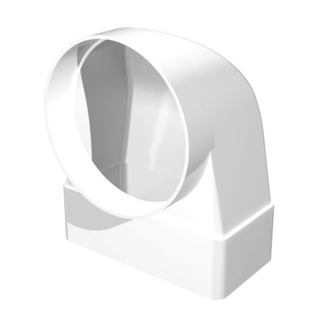 612СК10ФП Переходник 60Х120 90 градусов D100 пластик