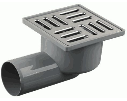 Трап горизонтальный д50 реш/нерж 100х100