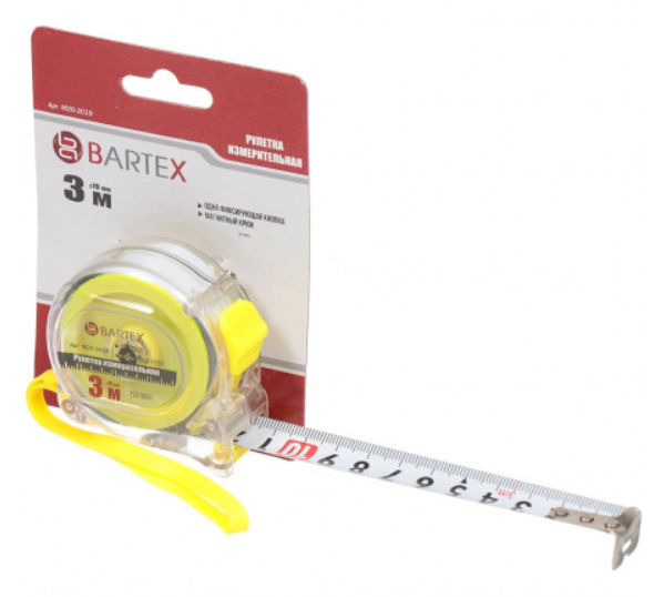 Рулетка Бартекс 19 мм -3 метра М-58