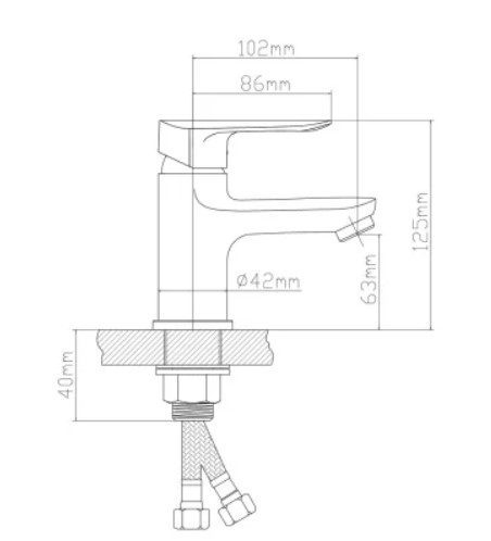 Смеситель для умывальника B8274-1J