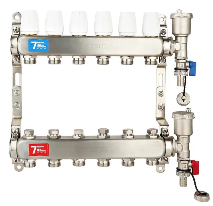 Группа коллекторов VIEIR без расходомеров 4 выхода для радиатора