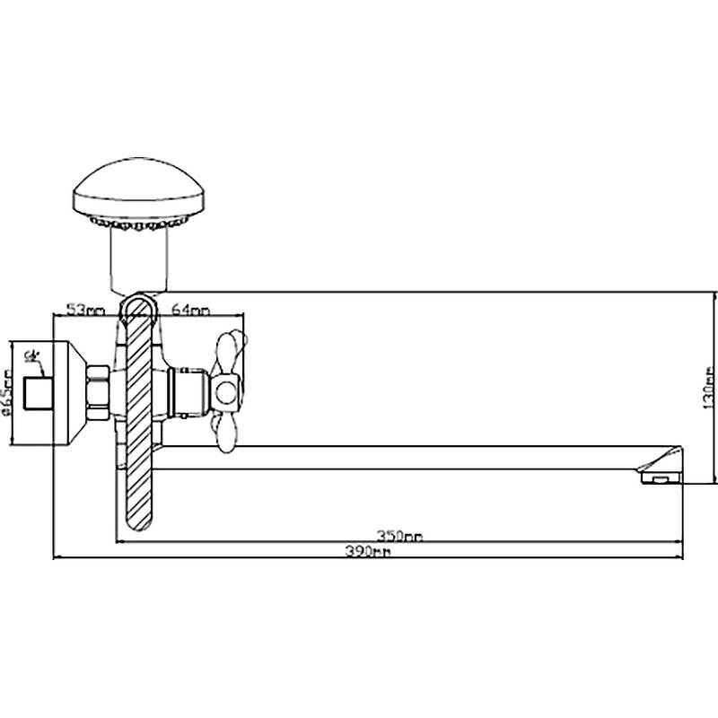 Смеситель для ванны В5318-4-С007-В702