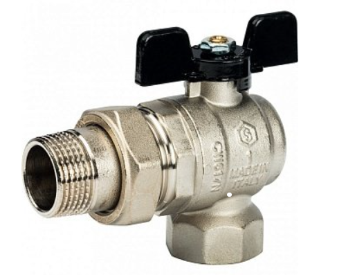 Кран 1 с американкой угловой